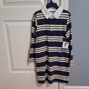 GAP Navy and Cream Striped Dress